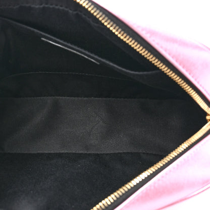 Saint Laurent SAINT LAURENT Metallic Calfskin Matelasse Monogram Lou Camera Bag Vegas Pink 5 of 12