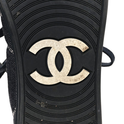 Chanel Toile Suede Calfskin CC Low Top Sneakers 36 Dark Grey 7 of 11