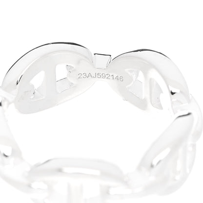 Hermes Sterling Silver PM Chaine d'Ancre Enchainee Band Ring 50 5.25 7 of 9