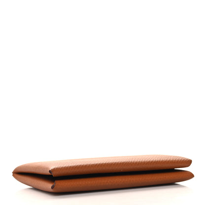 Hermes Epsom Calvi Card Case Gold 4 of 10
