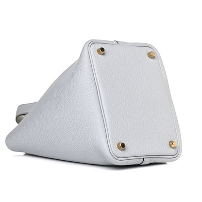 Hermes Taurillon Clemence Picotin Lock 18 PM Bleu Pale 8 of 12
