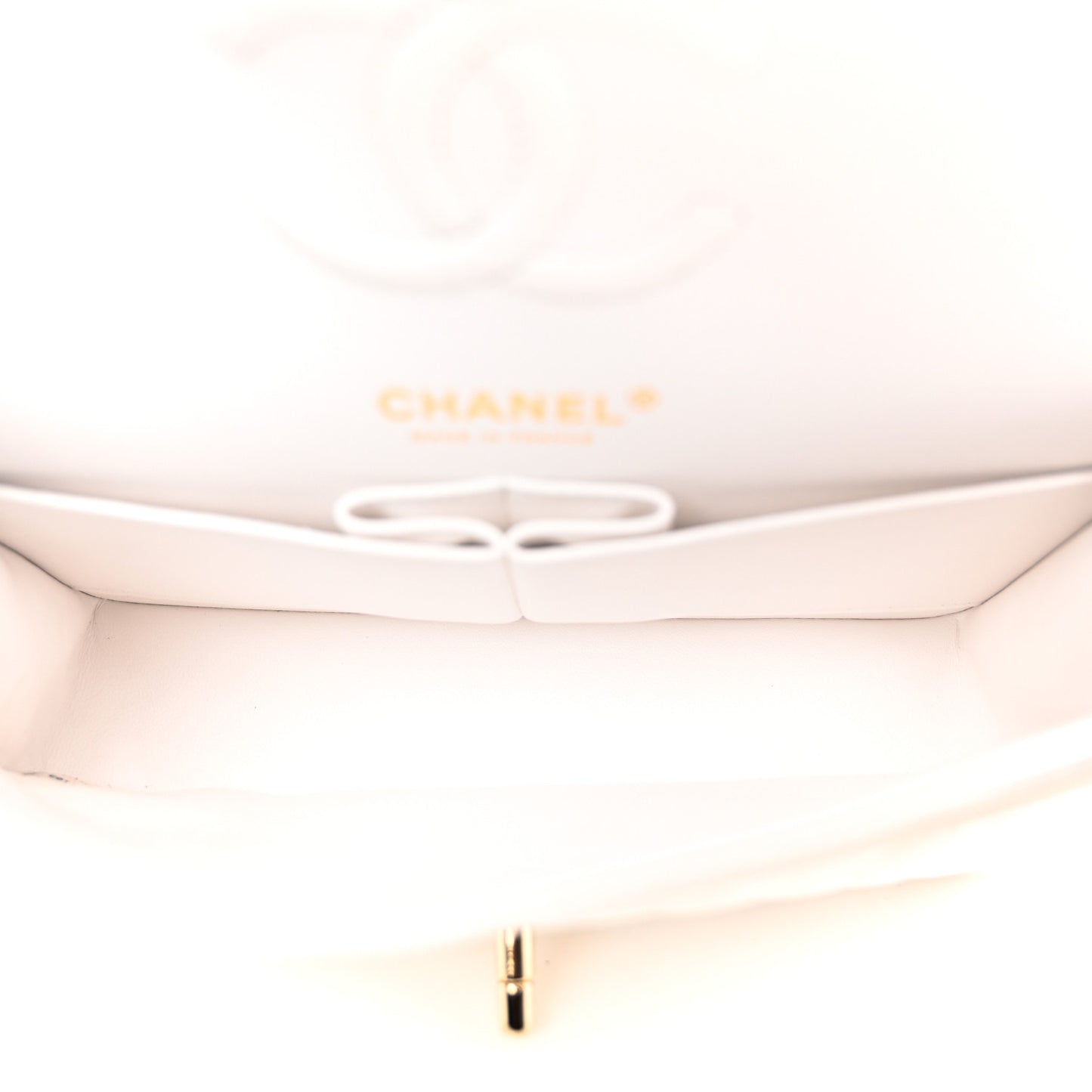 Caviar Quilted Small Double Flap White