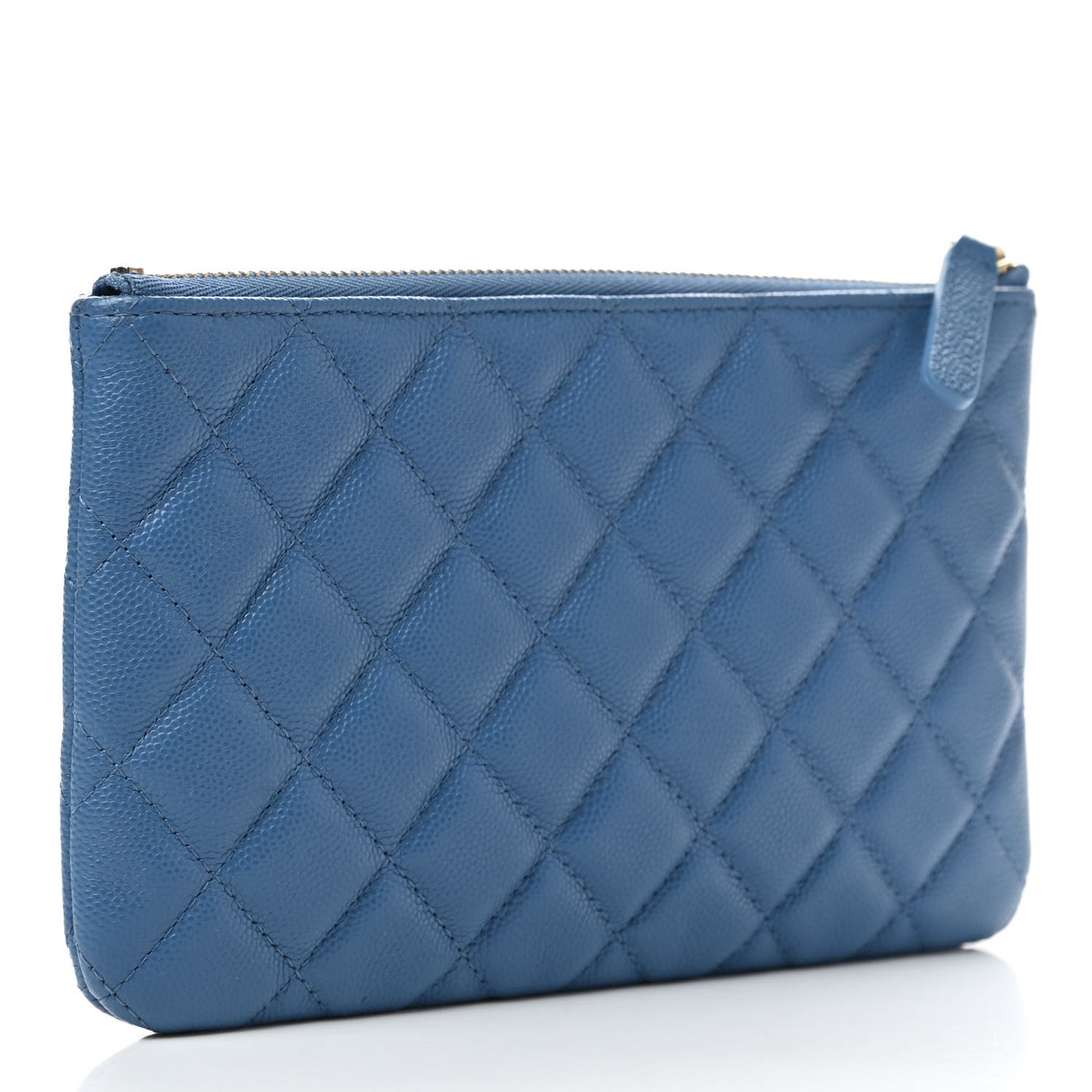 Caviar Quilted Small Pouch Blue