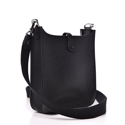 Hermes Taurillon Clemence Evelyne TPM Black 2 of 9