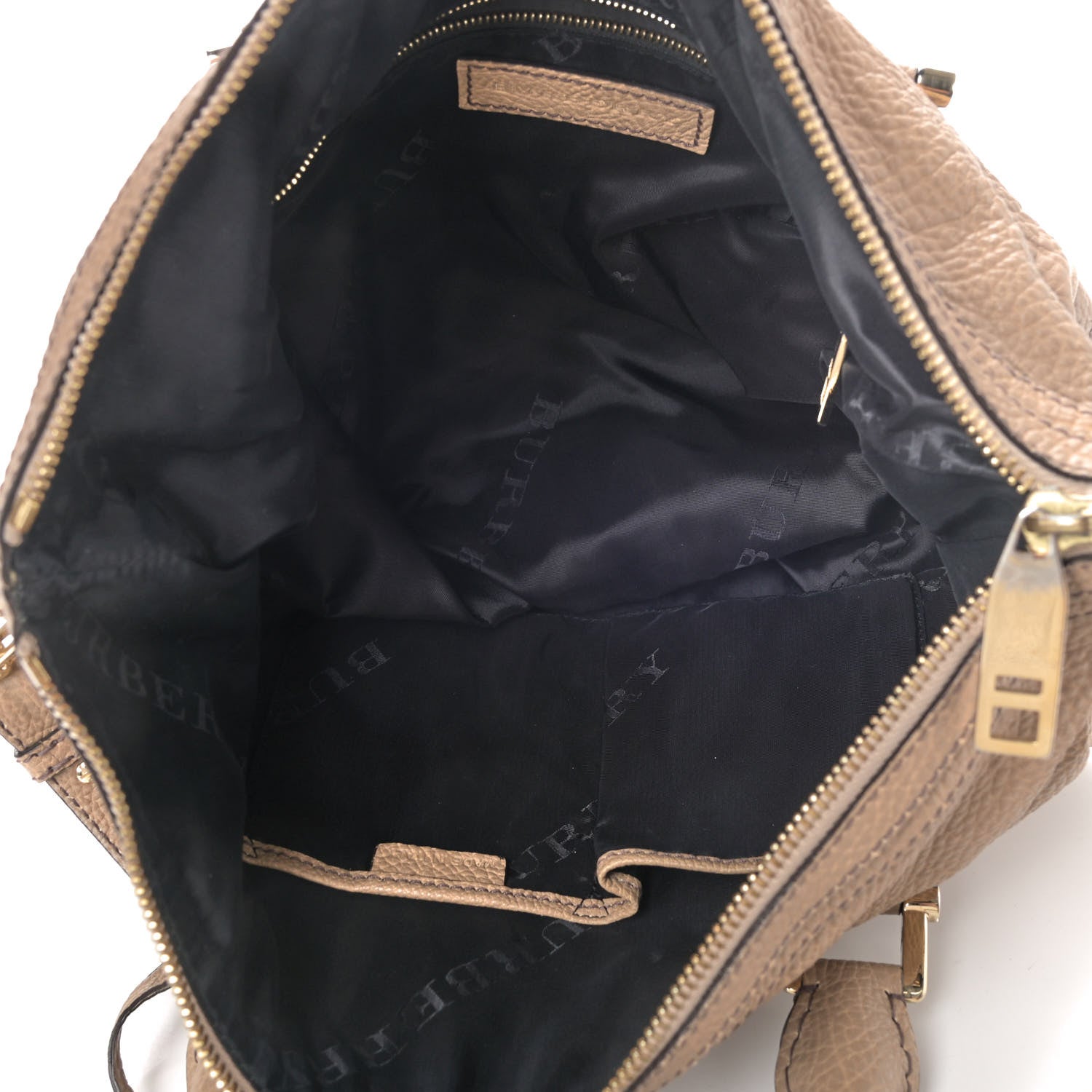 Burberry Grainy Calfskin Satchel Beige 4 of 4