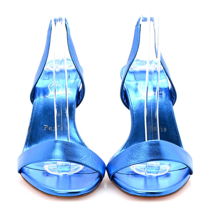 Christian Louboutin Kid Laminato O Marylin 85 Slingback Sandal Heels 36.5 Alize 3 of 9