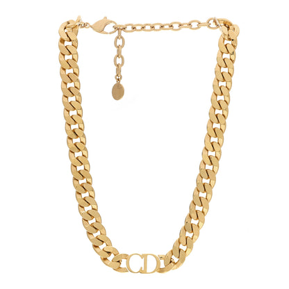 Christian Dior Metal Danseuse Etoile Chain Choker Necklace Gold 2 of 3