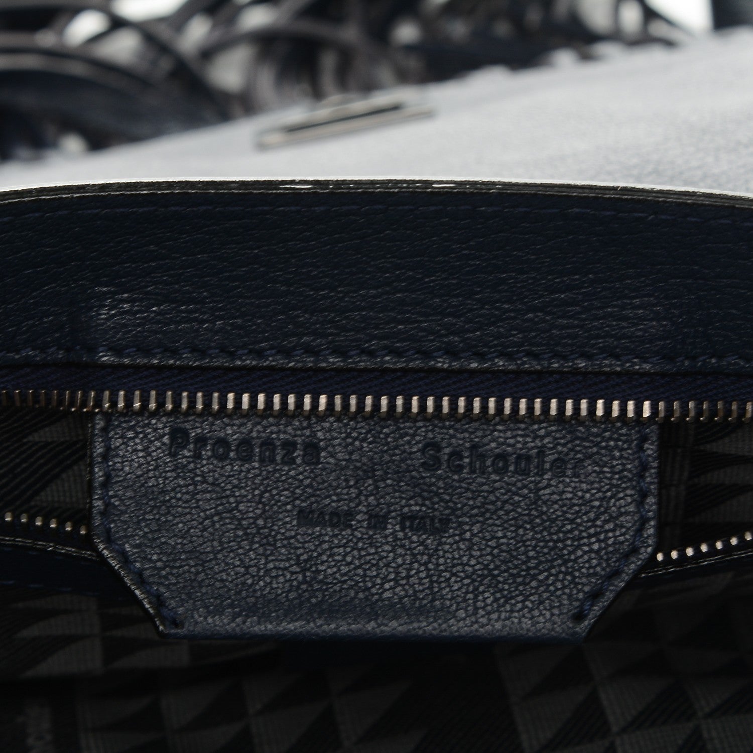 Proenza Schouler Lambskin Fringe Medium PS1 Satchel Midnight 6 of 6