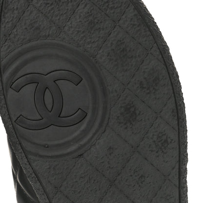 Chanel Lambskin Quilted High Top Sneakers 36.5 Black 9 of 13