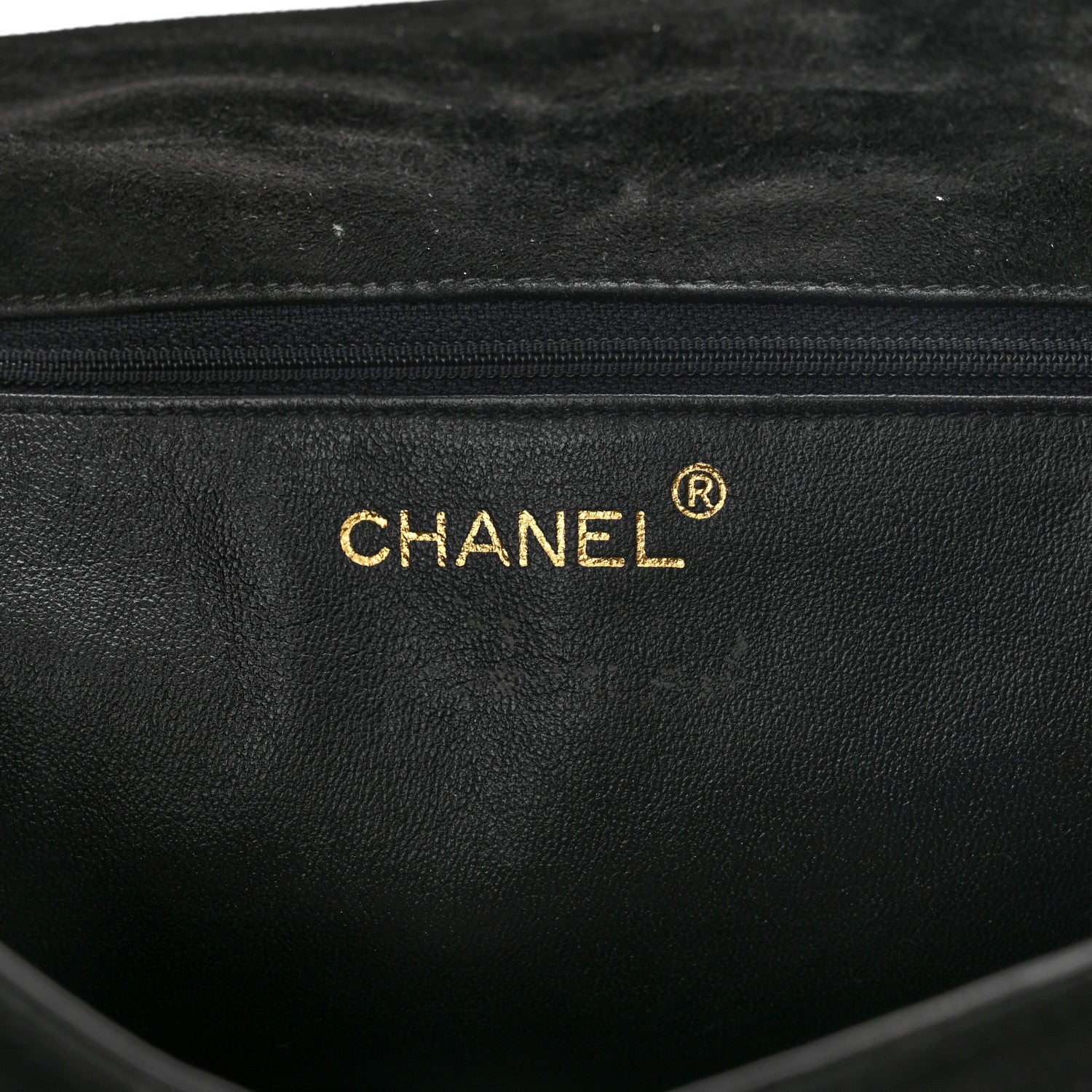 Chanel Suede Quilted CC Small Single Flap Black 6 of 15