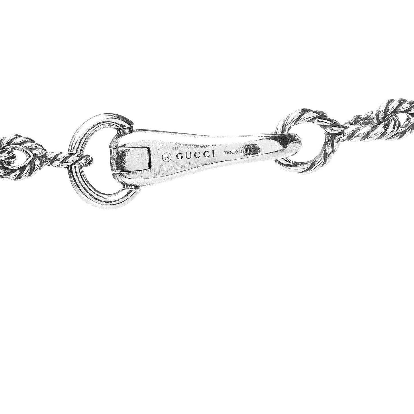Sterling Silver G Horse Rope Pendant Necklace