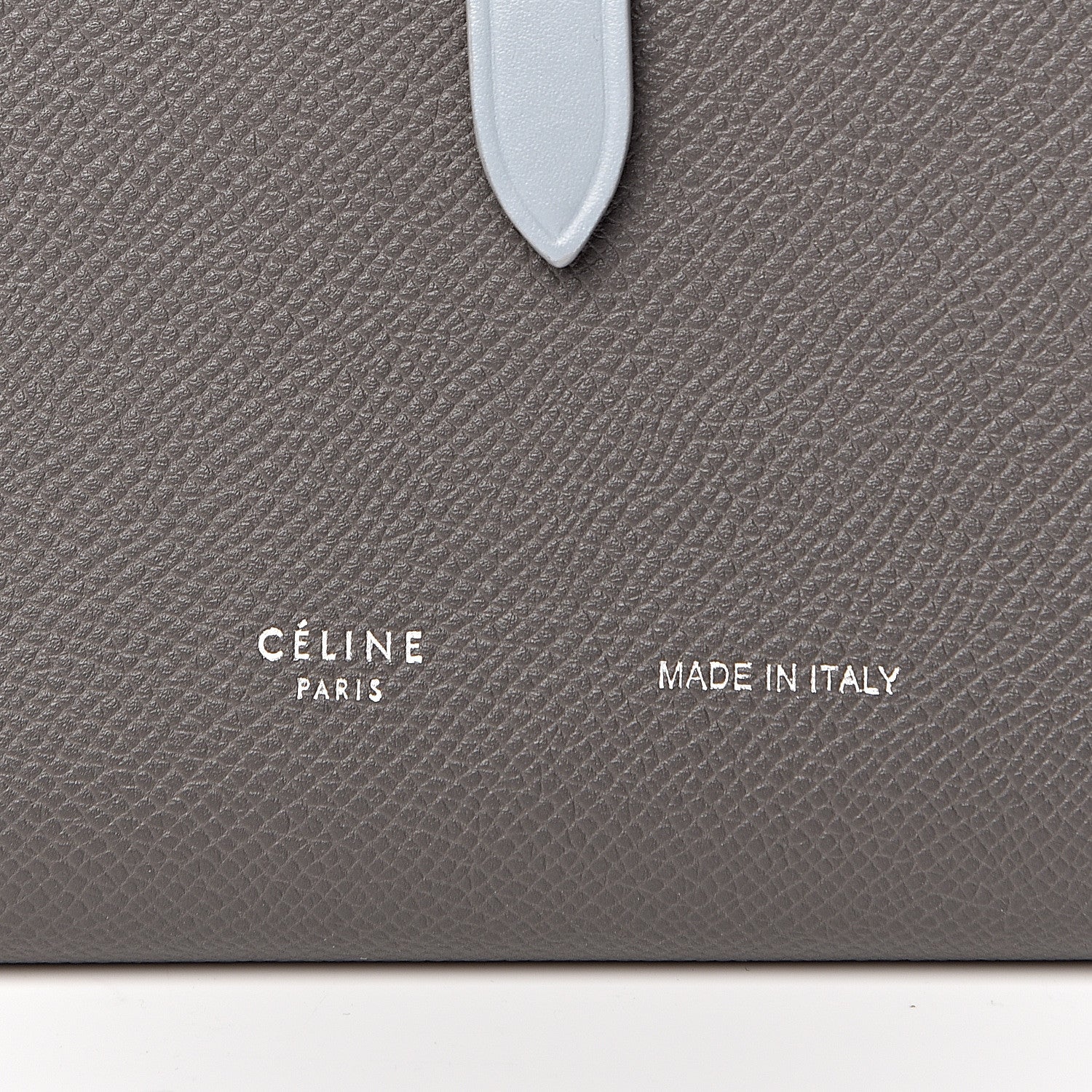 Celine Grained Calfskin Large Multifunction Strap Wallet Pebble Mineral 7 of 8
