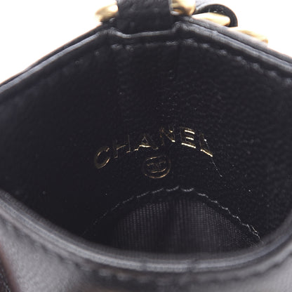 Chanel Goatskin Quilted 19 Card Holder On Chain Black 4 of 7