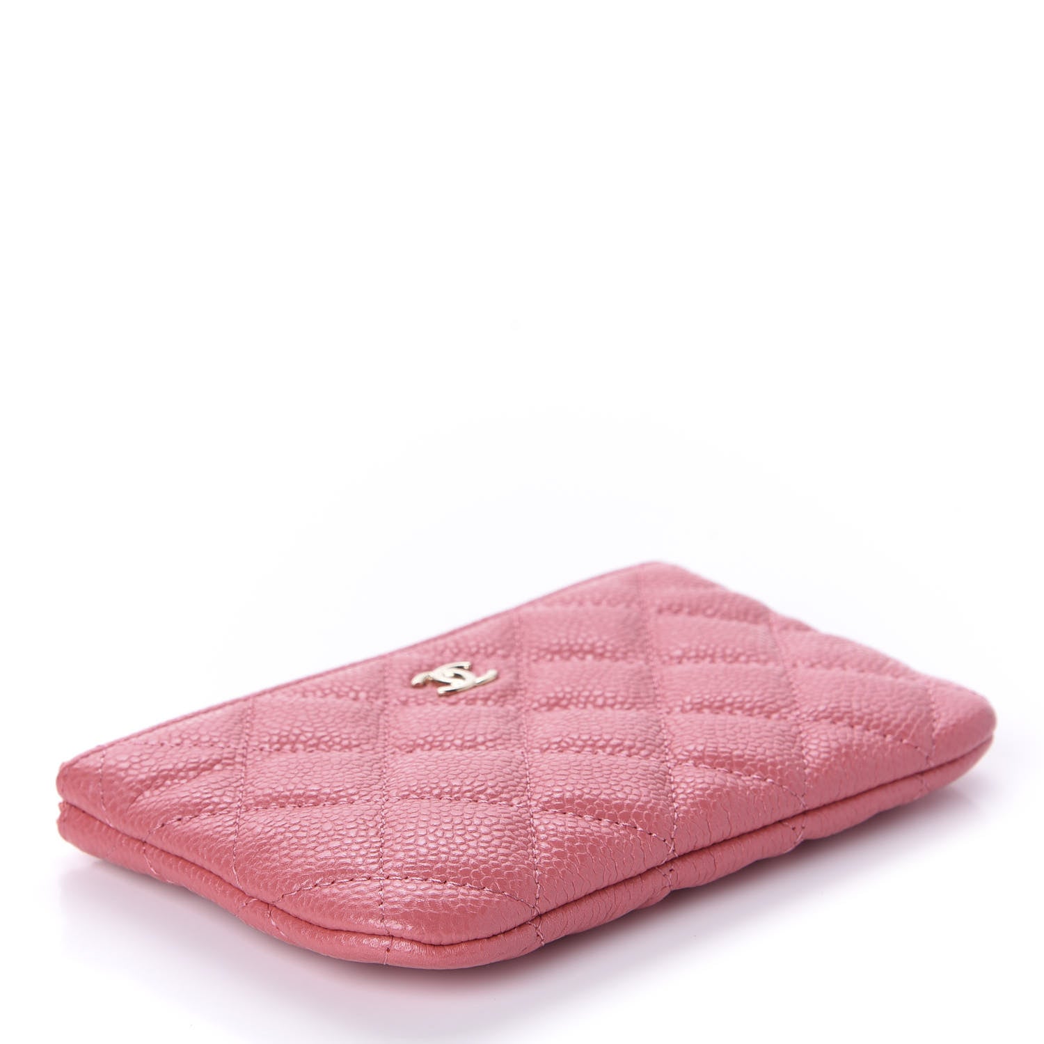 Chanel Iridescent Caviar Quilted Small Cosmetic Case Pink 4 of 10