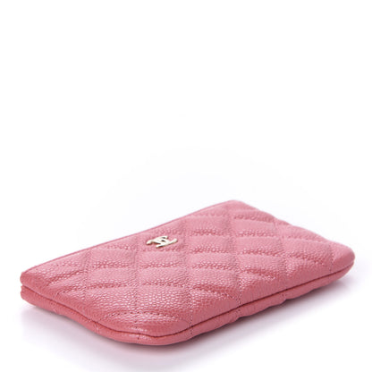 Chanel Iridescent Caviar Quilted Small Cosmetic Case Pink 4 of 10