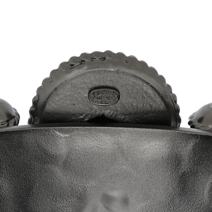 Chanel Resin Gripoix Pearl CC Wide Cuff Dark Silver 4 of 4