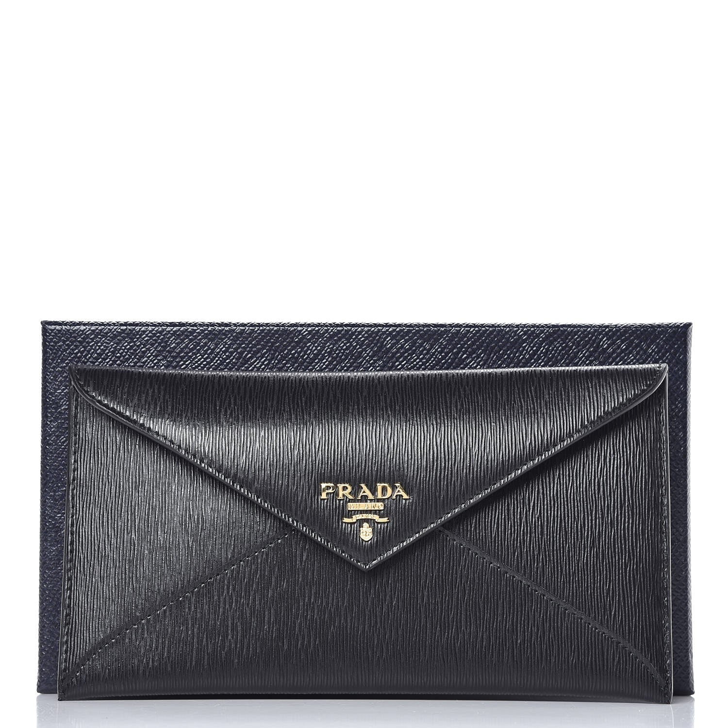 Prada Vitello Move Envelope Wallet Black 8 of 8