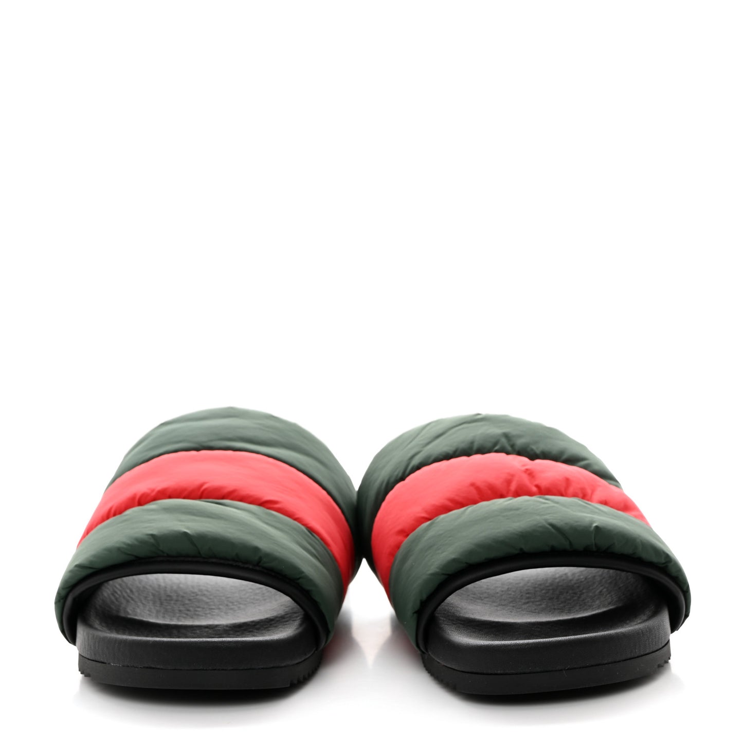 Nylon Web Womens Slide Sandals 37 Black Green Red