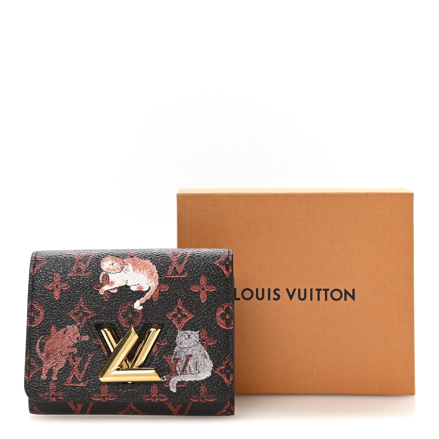 Louis Vuitton Catogram Twist Compact Wallet Marron 8 of 8