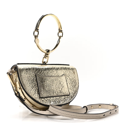Chloe Metallic Calfskin Small Nile Bracelet Minaudiere Bag Gold 3 of 10