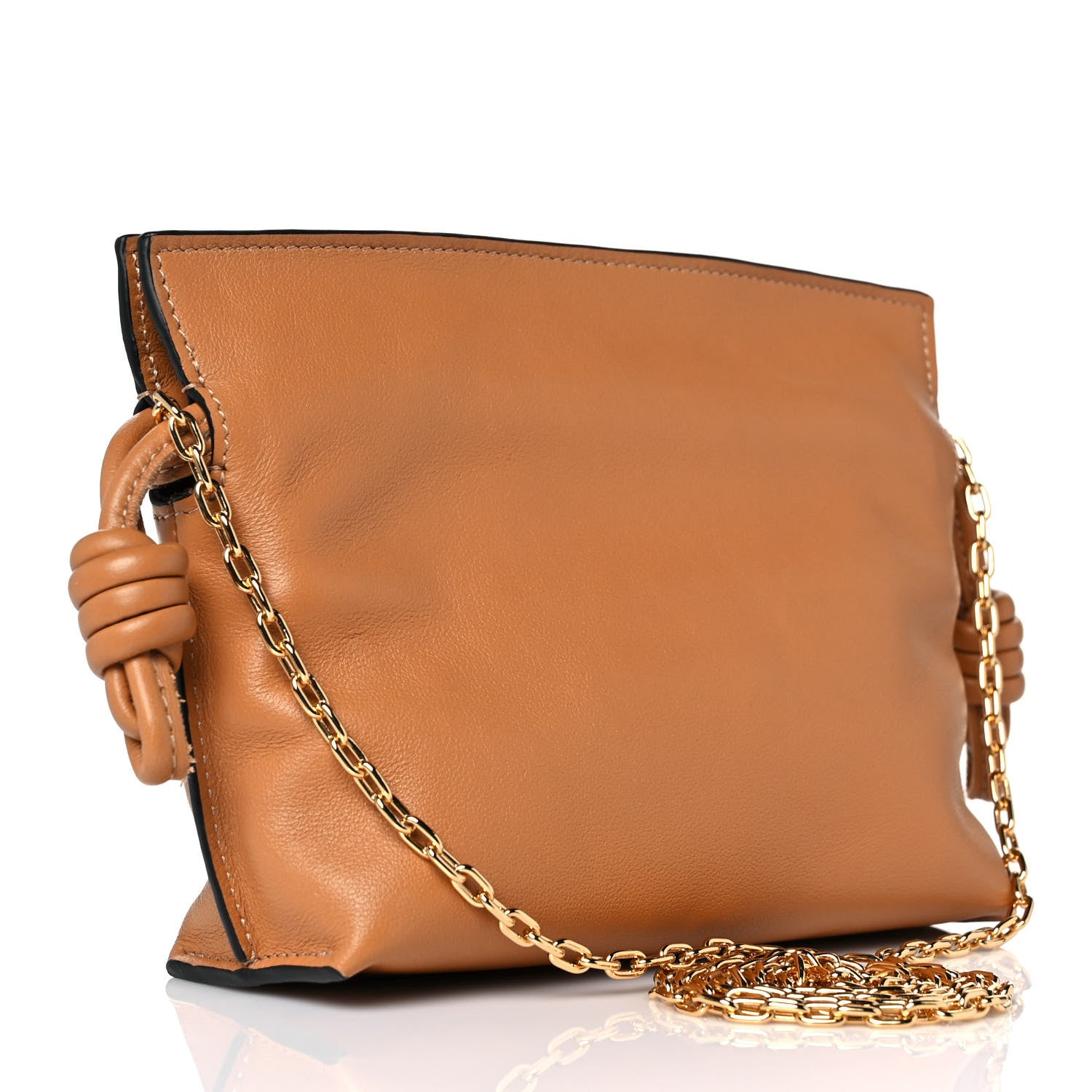 Loewe Calfskin Nano Flamenco Knot Clutch Warm Desert 3 of 8