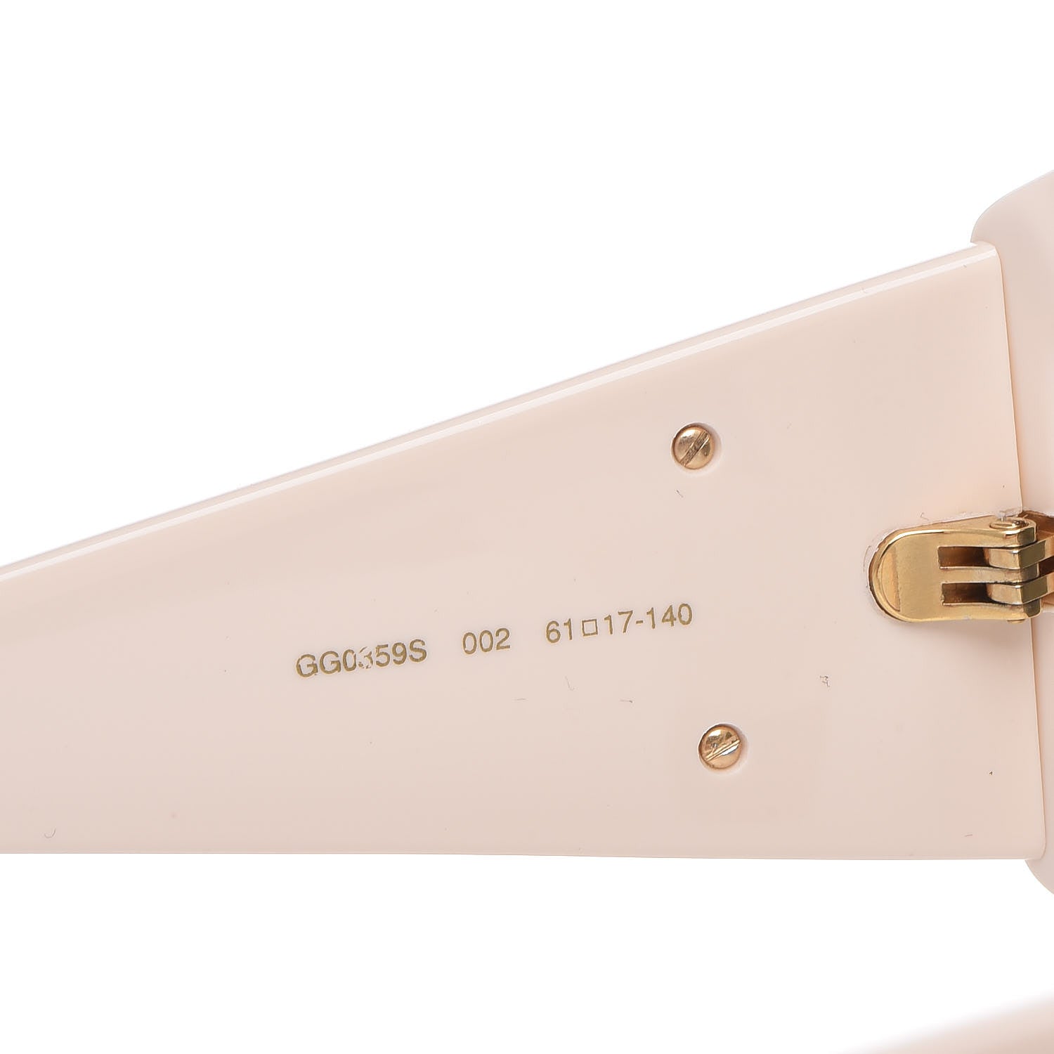 Gucci Acetate Crystal Hollywood Forever Tear Drop Sunglasses GG0359S Ivory 6 of 6