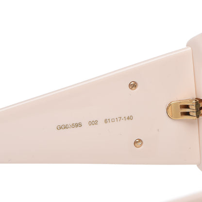Gucci Acetate Crystal Hollywood Forever Tear Drop Sunglasses GG0359S Ivory 6 of 6