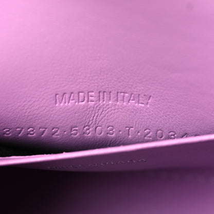 Balenciaga Shiny Box Calfskin Tonal B Hourglass Top Handle Bag Mini Lilac 6 of 11