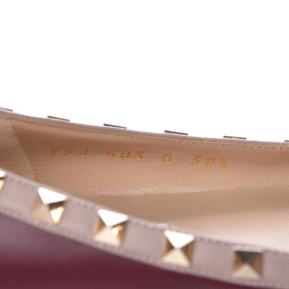 Valentino Garavani Nappa Rockstud Ballerina Flats 38.5 Rubin Poudre 8 of 9