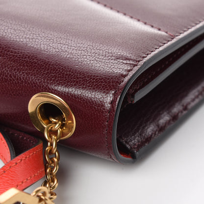 Givenchy Goatskin Edge Chain Wallet Aubergine 12 of 12