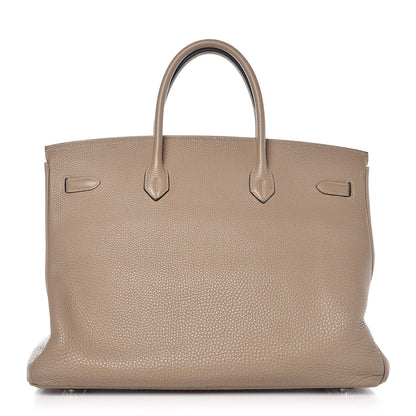Hermes Taurillon Clemence Birkin 40 Gris Tourterelle 4 of 33
