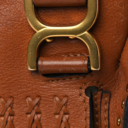 Chloe Calfskin Studded Medium Marcie Satchel Caramel 11 of 15