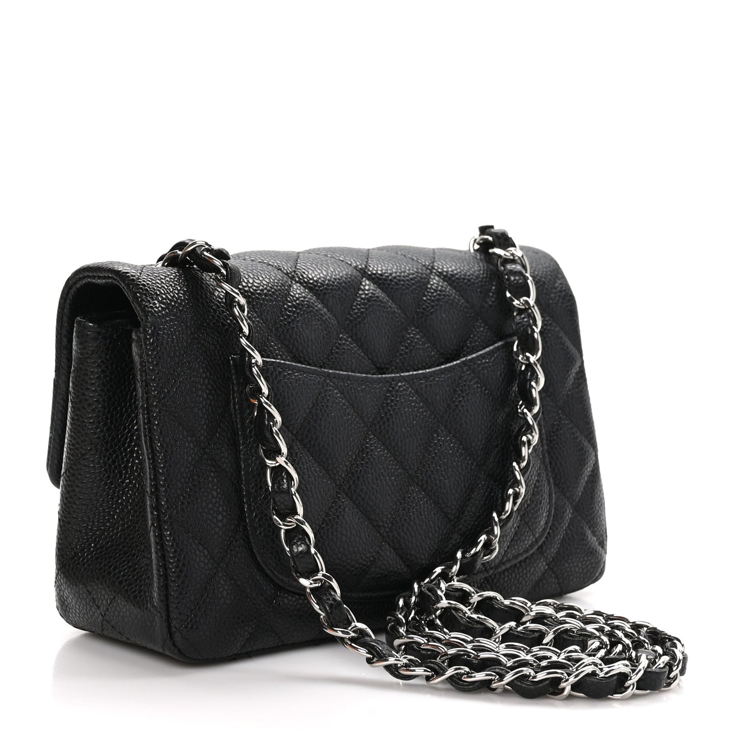 Caviar Quilted Mini Rectangular Flap Black