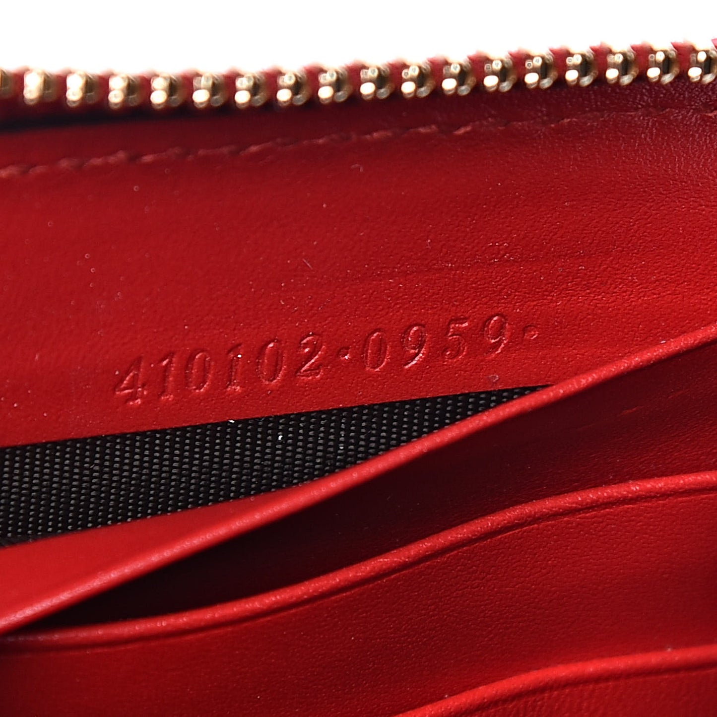 Guccissima Signature Zip Around Wallet Hibiscus Red