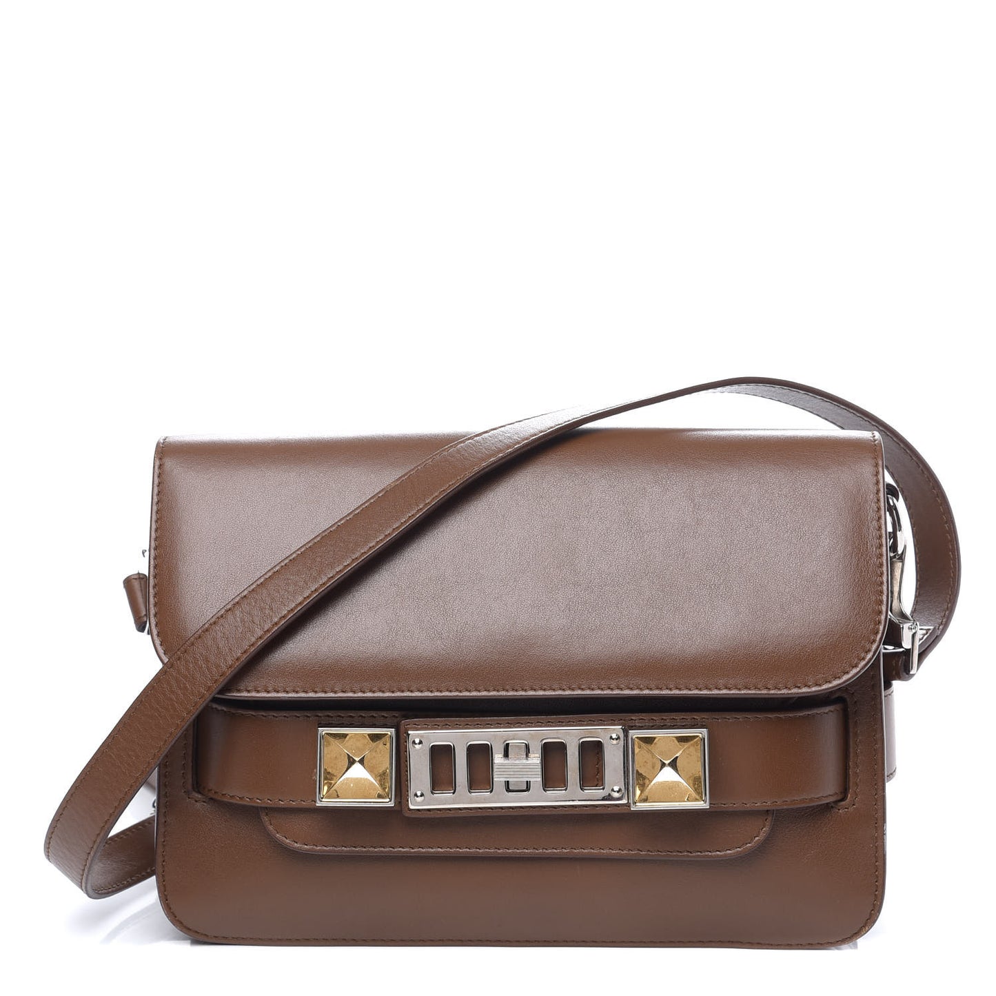 Smooth Calfskin Mini PS11 Classic Shoulder Bag Hazelnut