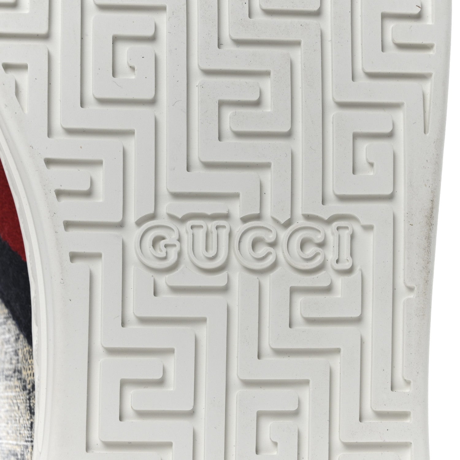 Gucci GG Supreme Monogram Metal Web Mens Ace Sneakers 7.5 Beige Blue Silver 7 of 11
