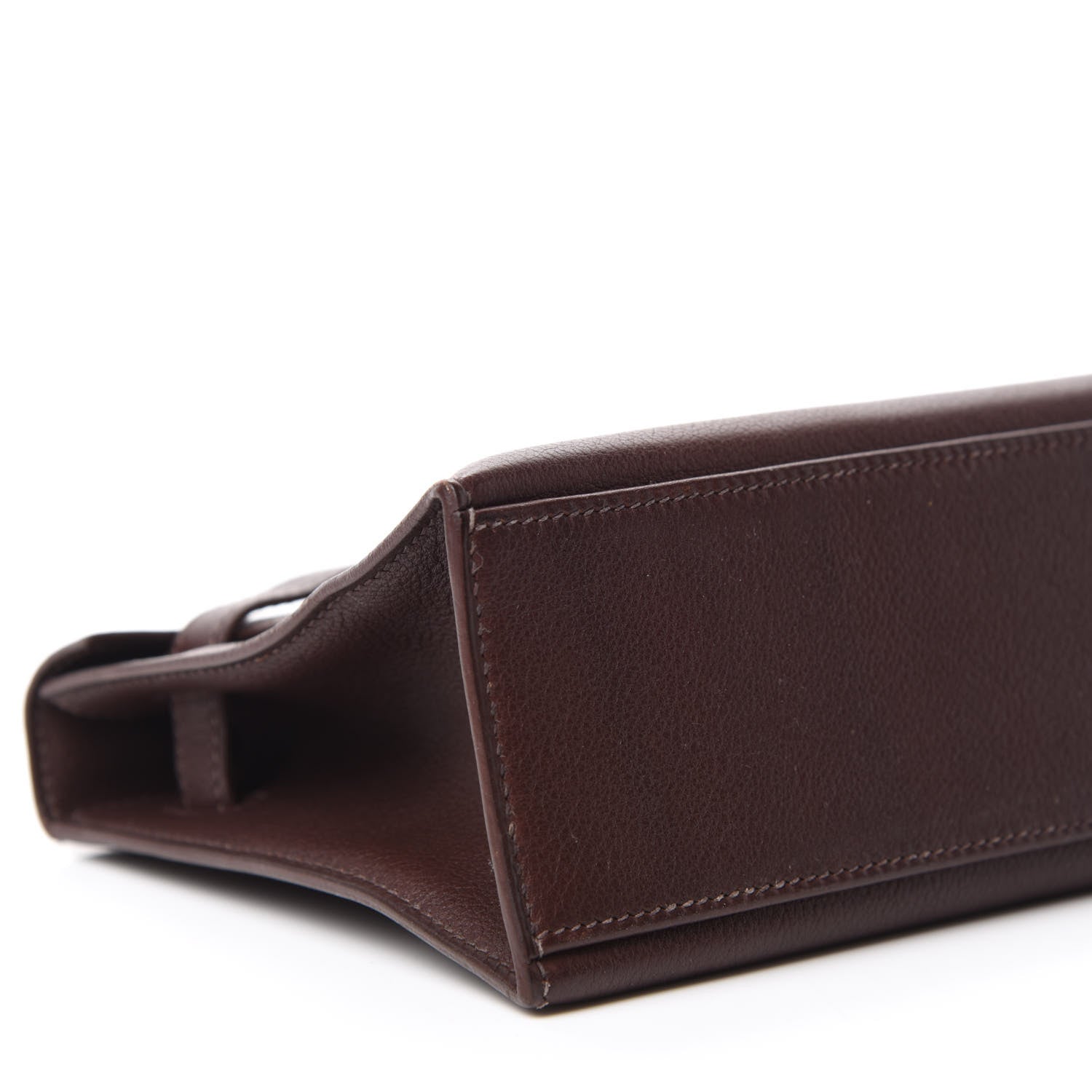 Hermes Evergrain Kelly Pochette Clutch Havane 6 of 10