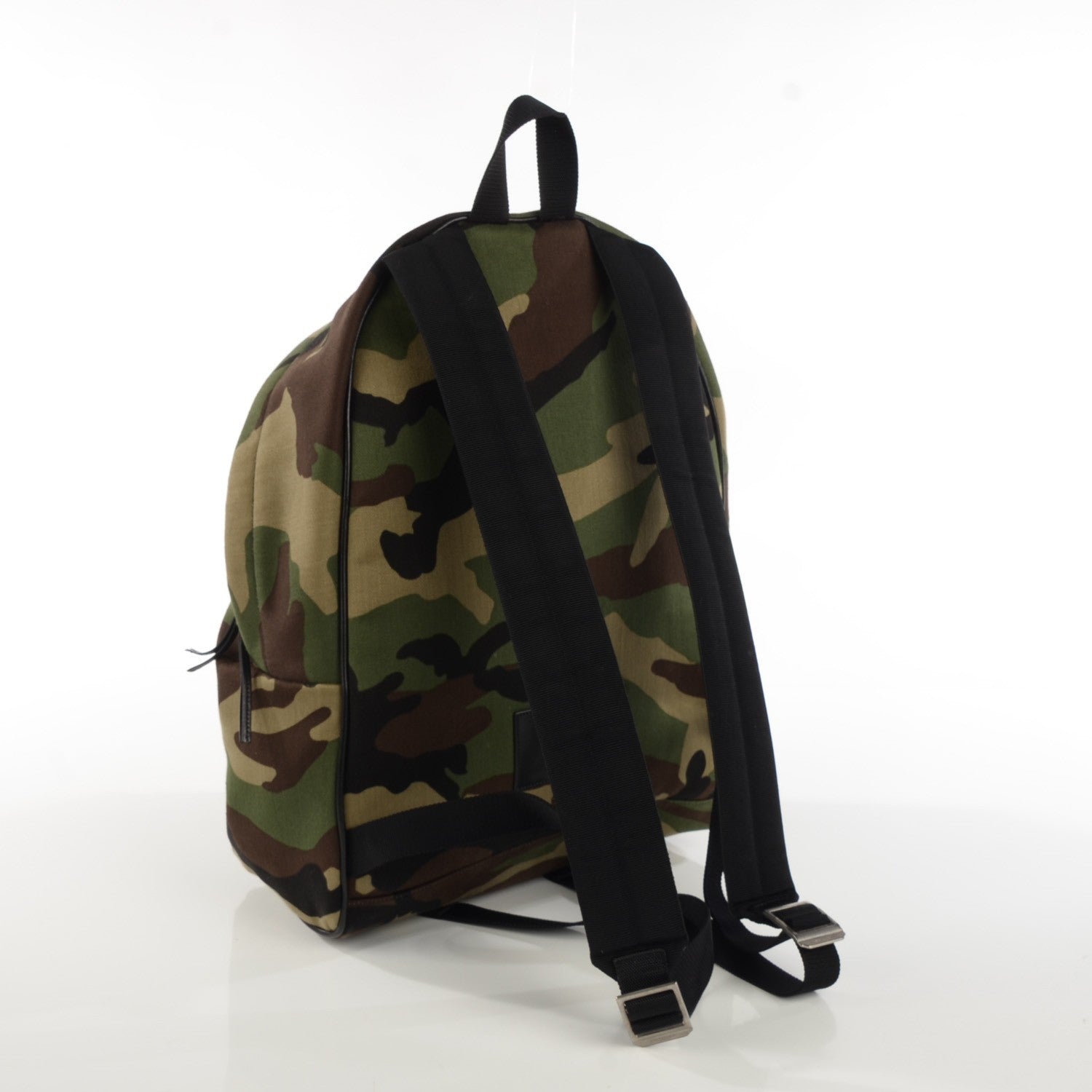 Saint Laurent Canvas Camouflage Print Hunting Backpack Khaki 3 of 7