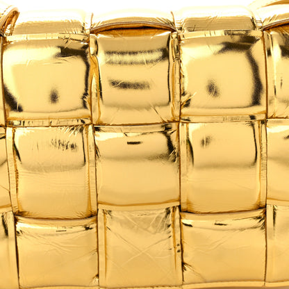 Bottega Veneta Mirror Lambskin Maxi Intreccio Padded Cassette Crossbody Bag Gold 6 of 9