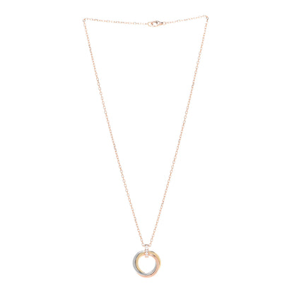 Cartier 18K Pink White Yellow Gold Diamond Trinity Pendant Necklace 3 of 8