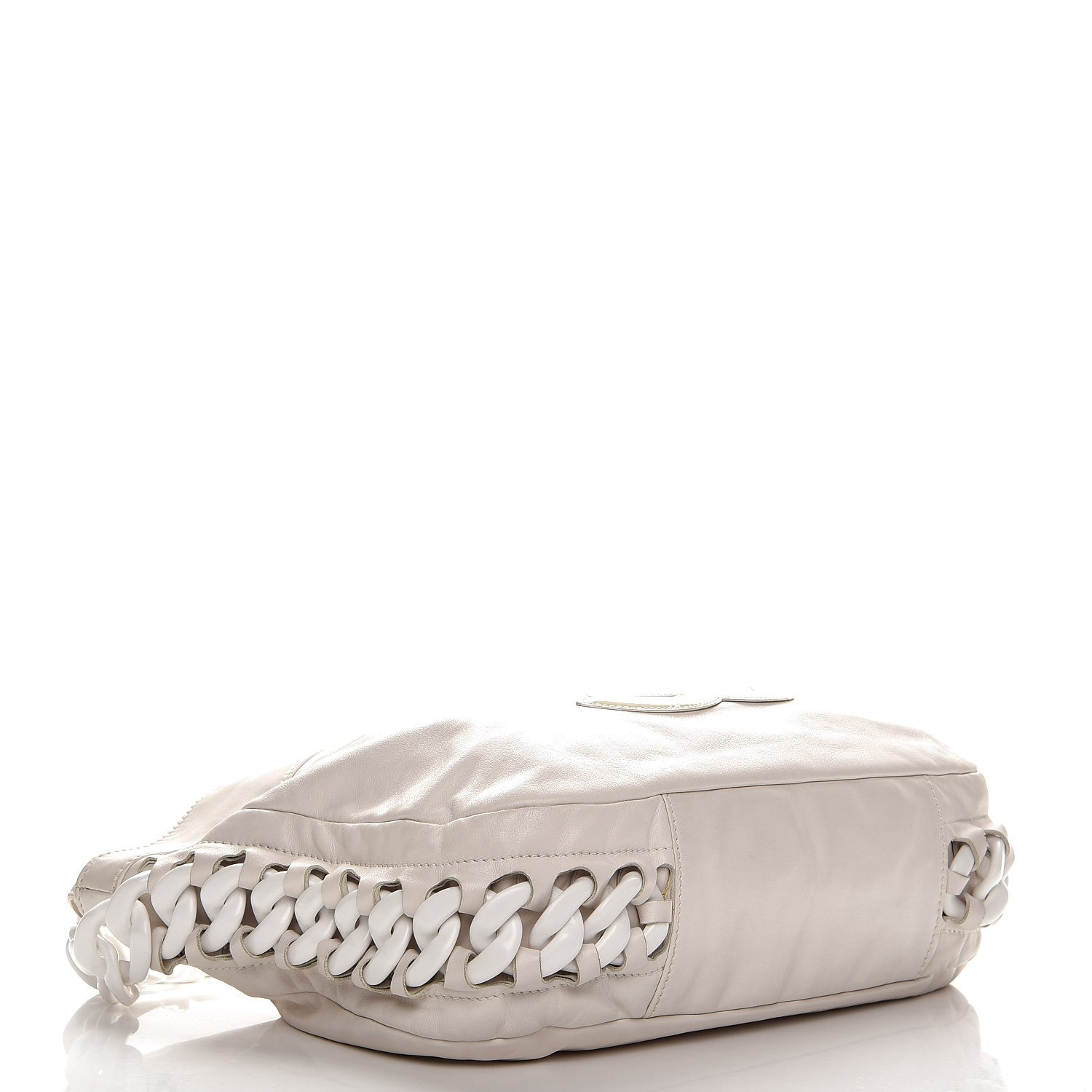 Chanel Calfskin Modern Chain Rhodoid Hobo White 4 of 11