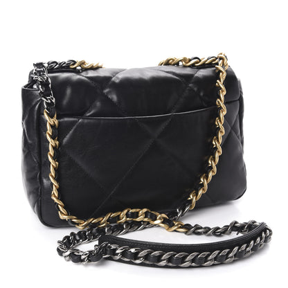 Chanel Goatskin Quilted Medium Chanel 19 Flap Black 3 of 10