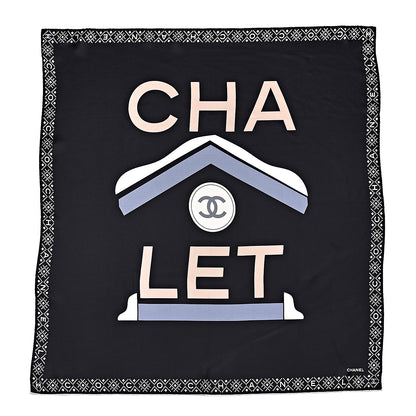 Chanel Silk Chalet Square Scarf Black 1 of 4
