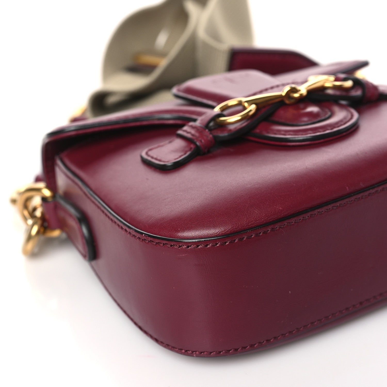 Gucci Ruinart Calfskin Small Lady Web Shoulder Bag Red 9 of 15