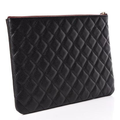 Chanel Caviar Quilted Medium Cosmetic Case Black 3 of 11