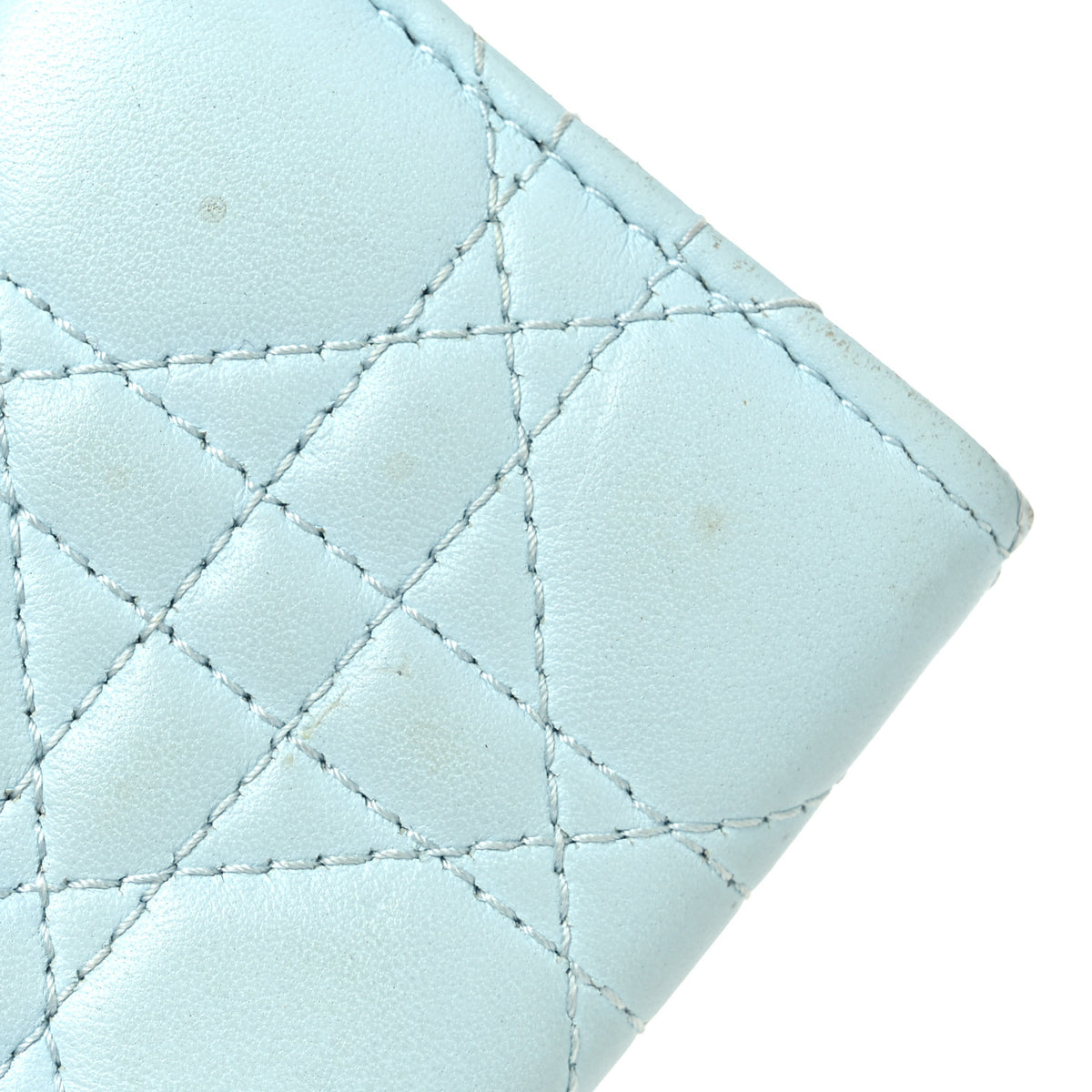 Christian Dior Lambskin Cannage Miss Dior Glycine Wallet Blue Green 8 of 11