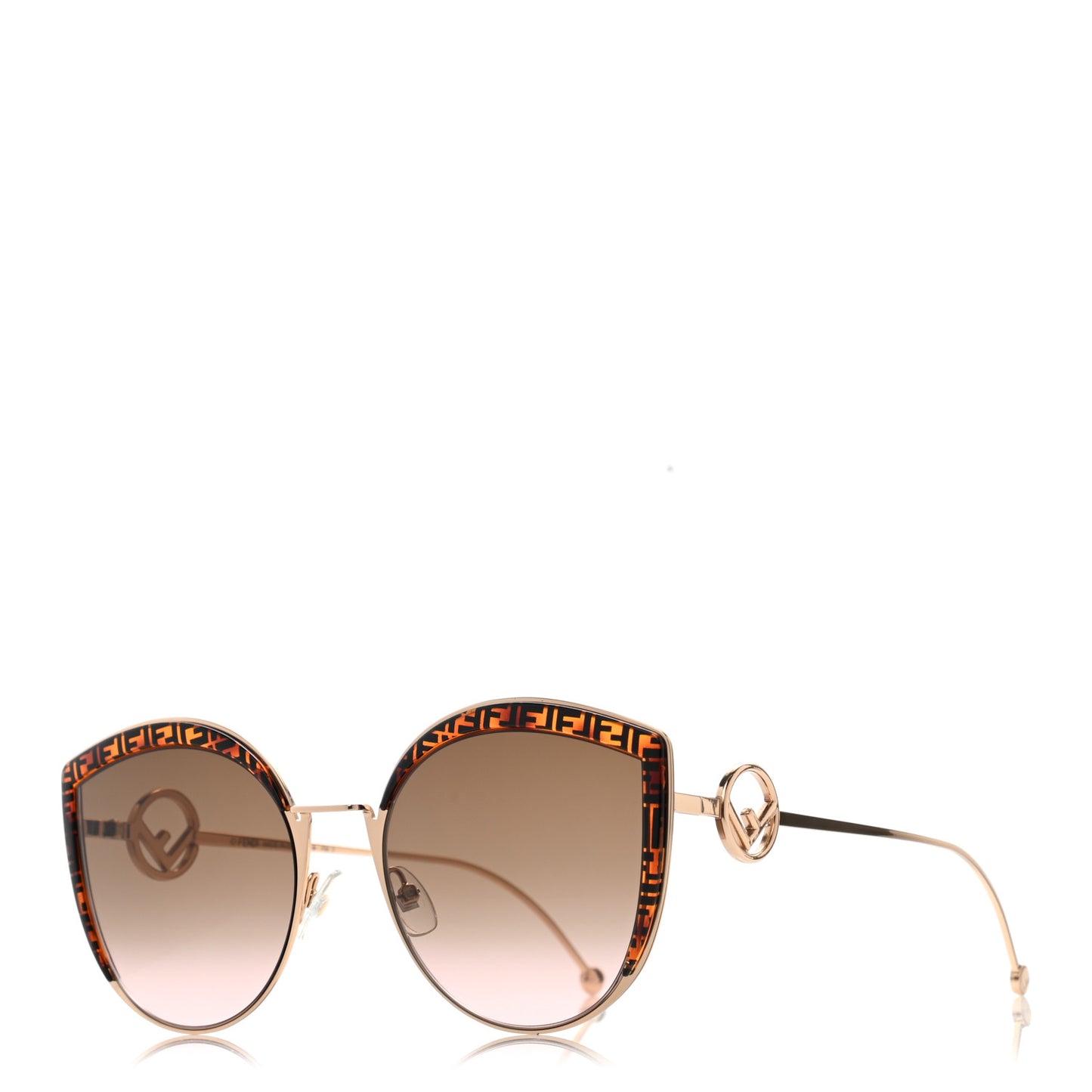 Metal Acetate F is Fendi FF Cat Eye Sunglasses FF 0290/S Gold