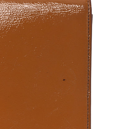Saint Laurent Textured Patent Calfskin Monogram Large Belle De Jour Clutch Beige 14 of 15