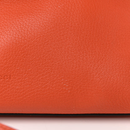 Gucci Cellarius Calfskin Small Bamboo Daily Top Handle Bag New Dark Orange 10 of 10