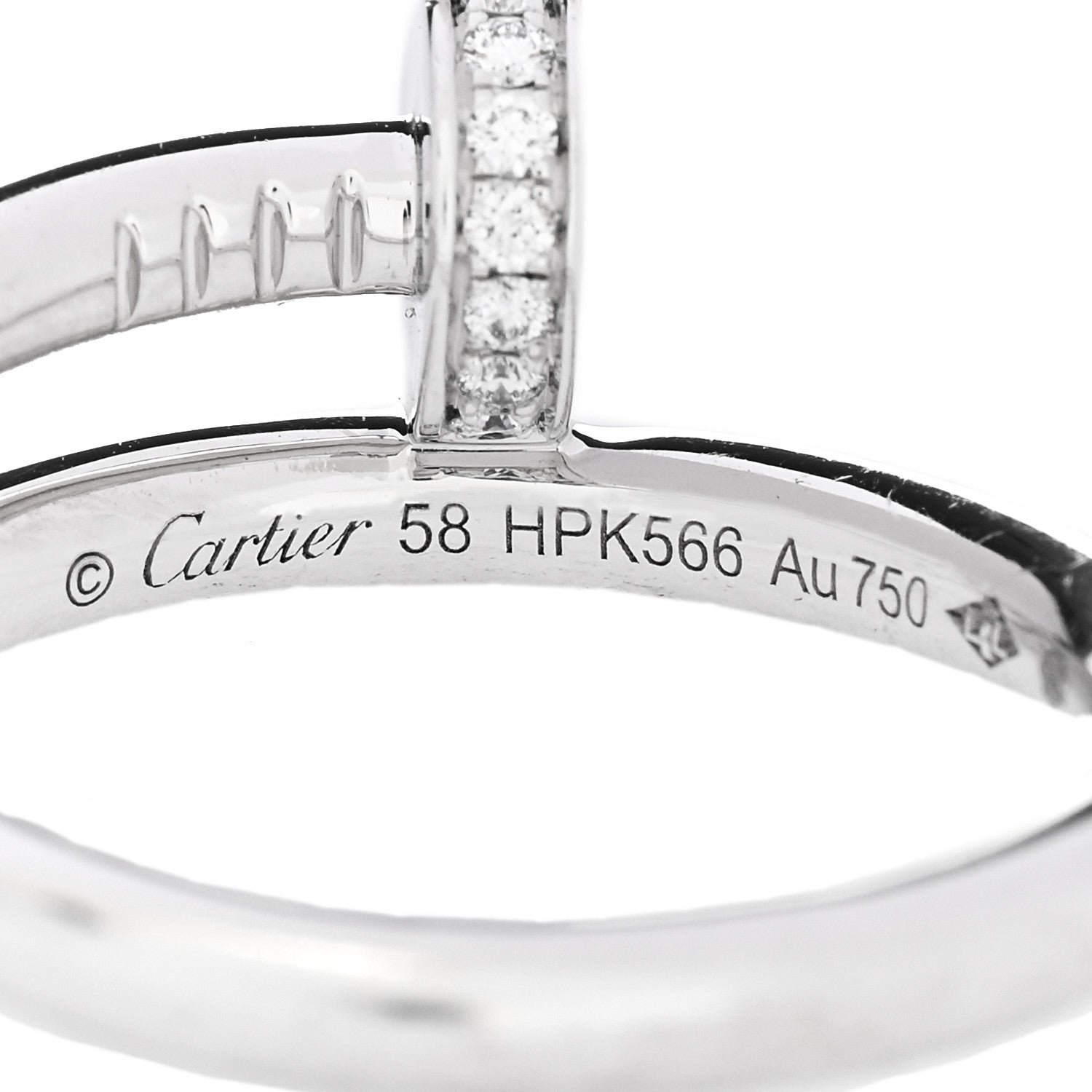 Cartier 18K White Gold Diamond Juste Un Clou Ring 58 8.25 4 of 6